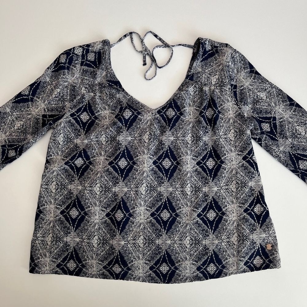 Roxy Blue Diamond Long Sleeve Womens Top, Roxy Light Long Sleeve Blouse Roxy F12
